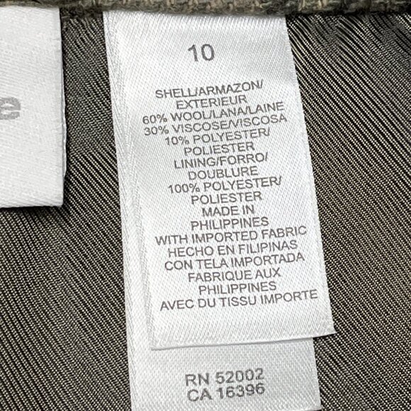 Liz Claiborne Y2K Skirt 10 Green Plaid Mini Wool Blend Dark Academia Preppy - Picture 8 of 9